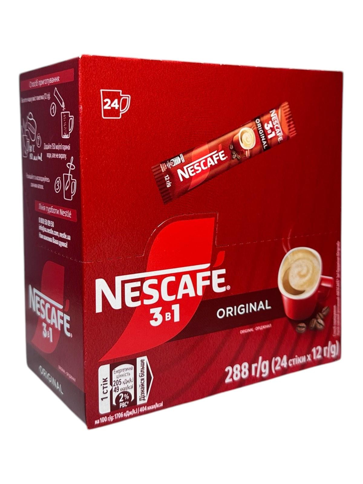 Кава Nescafe Original 3в1 в стіках 24 шт. х 12 г (491)