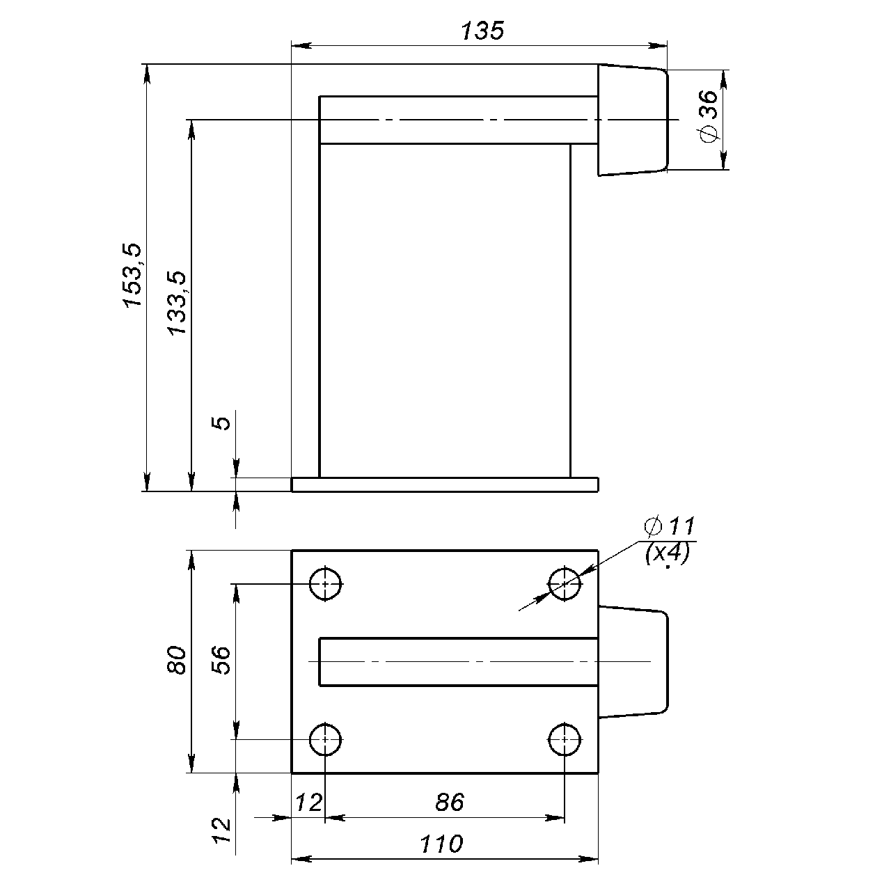 Стопор Roll Grand Б Тип 2 для остановки движения полотна распашных и подвесных ворот/калиток/промышленных дверей (4108) - фото 2