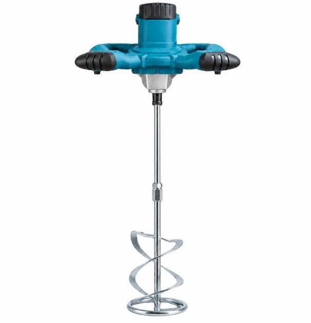 Міксер будівельний Makita UT2550 2200 Вт із регулюванням обертів до 850 об/хв 4 швидкостями та двома вінчиками 120 мм M14