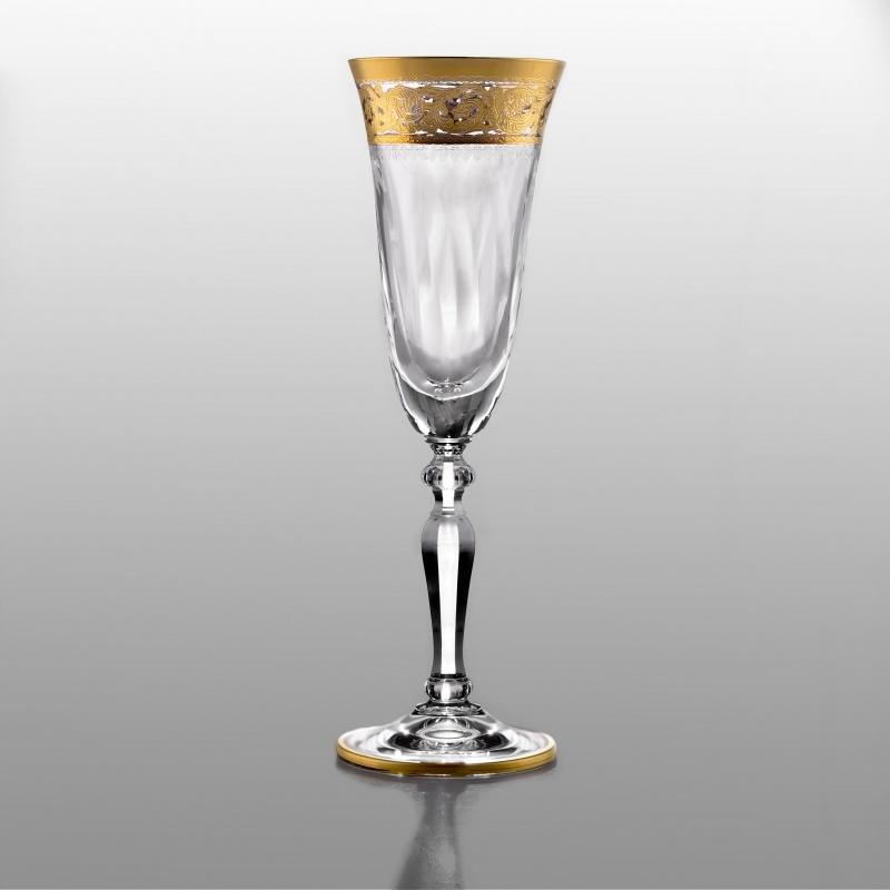 Набір келихів для шампанського Версаль 6 шт. 135 мл Gold (NGC34SETCHAMP) - фото 3 Набір келихів для шампанського Версаль 6 шт. 135 мл Gold (NGC34SETCHAMP) - фото 3