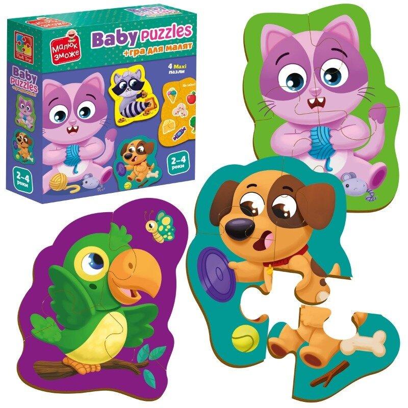 Гра розвиваюча Vladi Toys пазли картонні з грою Хатні улюбленці (VT1722-25) Гра розвиваюча Vladi Toys пазли картонні з грою Хатні улюбленці (VT1722-25)