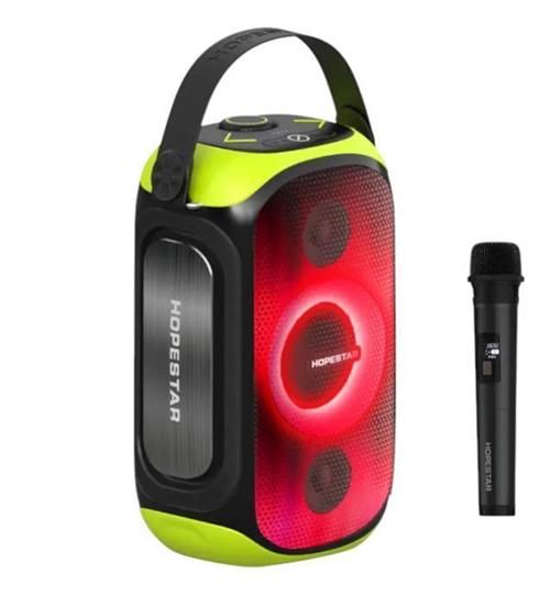 Портативная колонка Bluetooth HOPESTAR PARTY 300 с микрофоном/AUX 80 Вт Черный с желтым