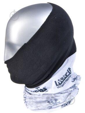 Бафф - захист обличчя/шиї/голови "NORFIN" (PL/фліс,біло-чорний) / AM-6504