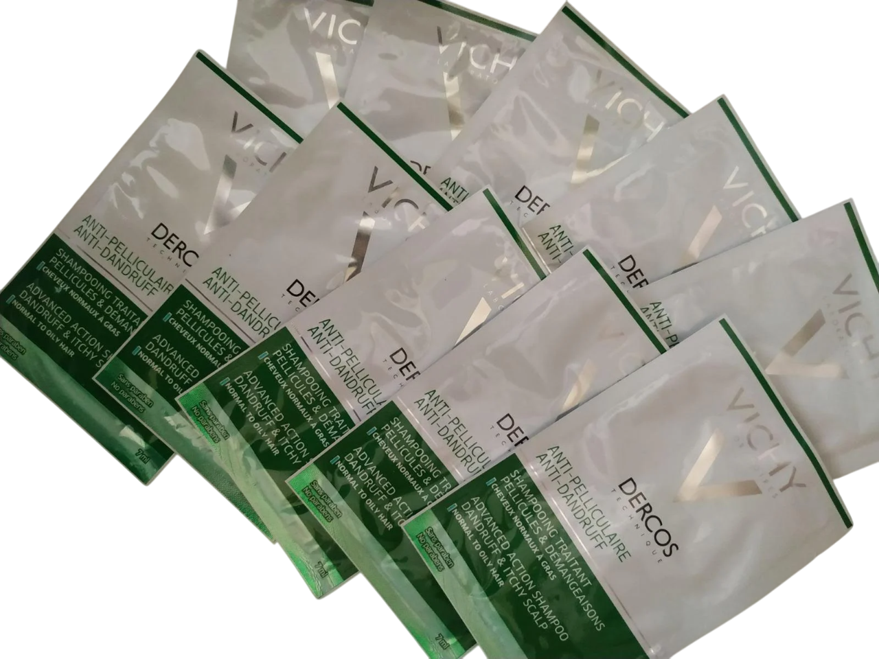 Шампунь против перхоти Vichy Dercos Anti-Pelliculaire Anti-Dandruff DS для нормальных жирных волос 10 шт. (1471000361)