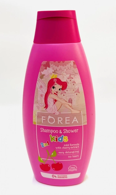 Детский шампунь и гель для душа Forea Shower & Shampoo Kids Kirsche Вишня 500 мл