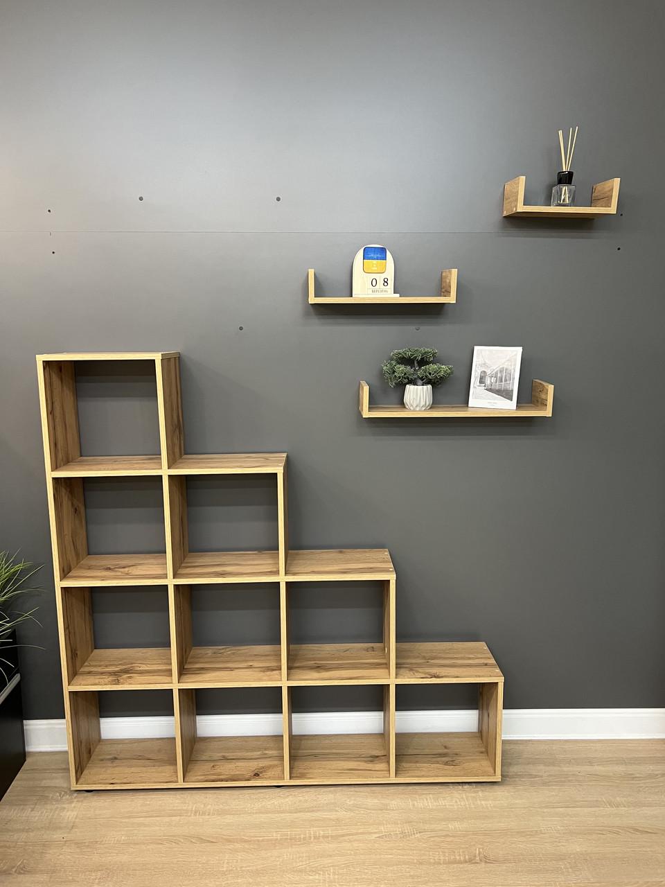 Стелаж А-5 на 10 комірок 1425х1400х252 мм Дуб Аппалачі - фото 3 Стелаж А-5 на 10 комірок 1425х1400х252 мм Дуб Аппалачі - фото 3