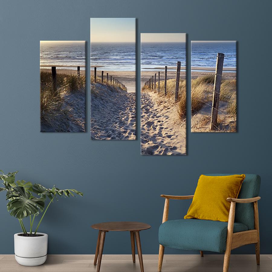 Картина модульна з 4 частин Піщана стежка до морського пляжу M 89х56 см (421-42)