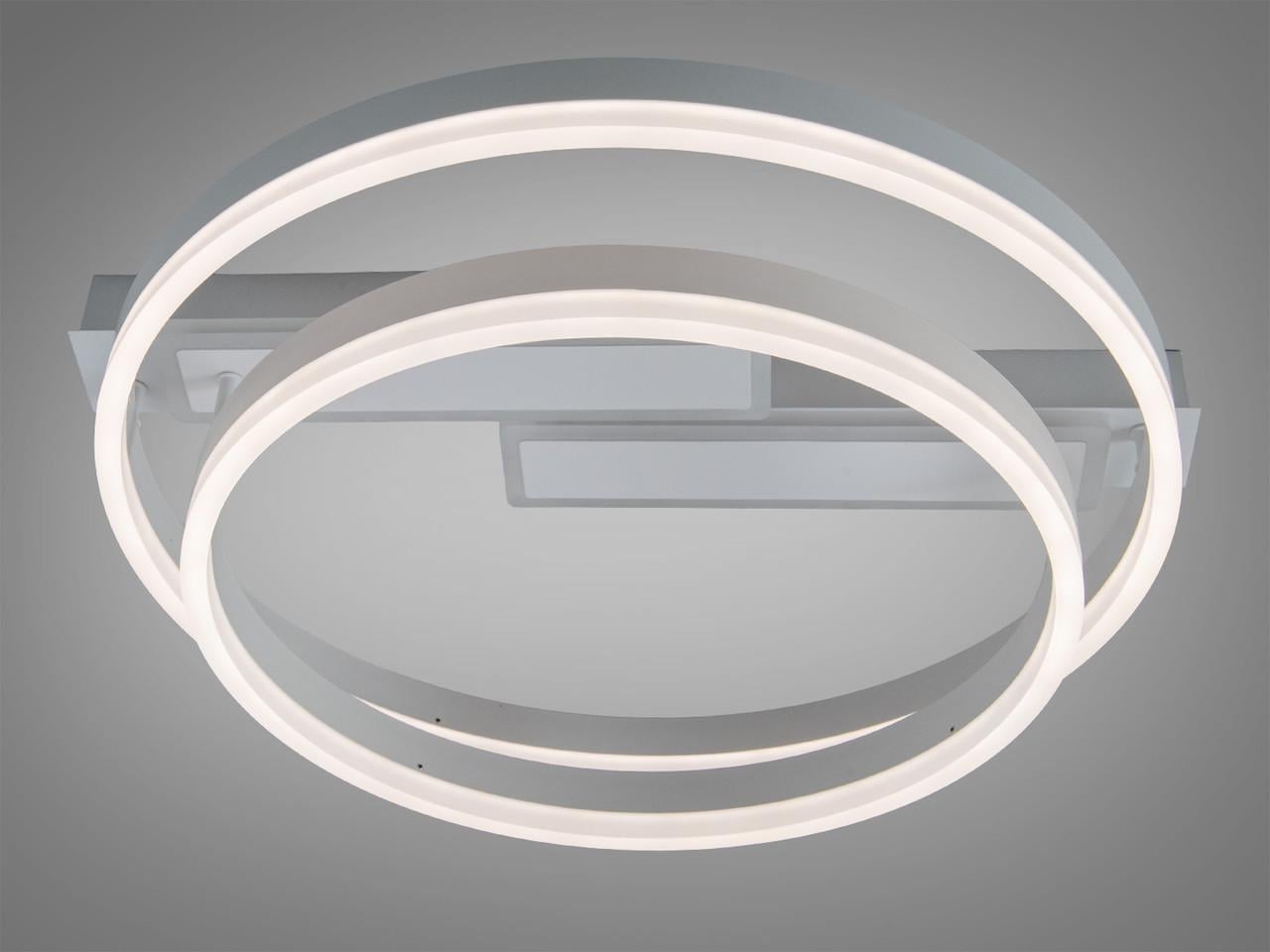 Люстра світлодіодна для вітальні Diasha 2541WH LED 3color dimmer 80W з пультом Білий (3003780584)
