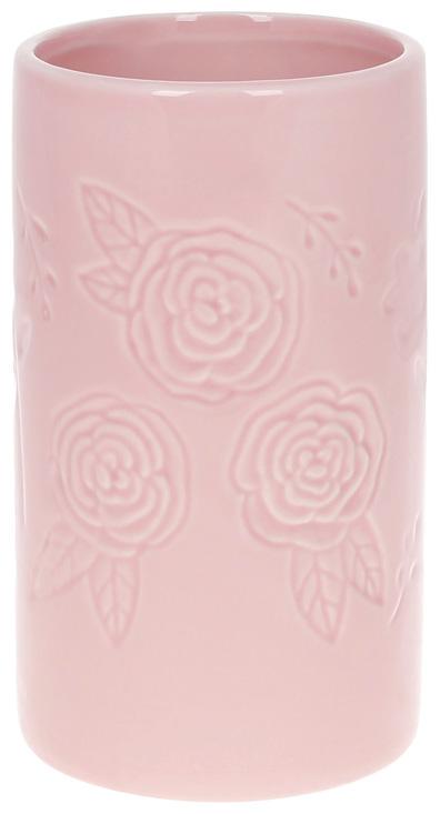 Ваза керамическая 10,5х10,х18,5 см Розовый