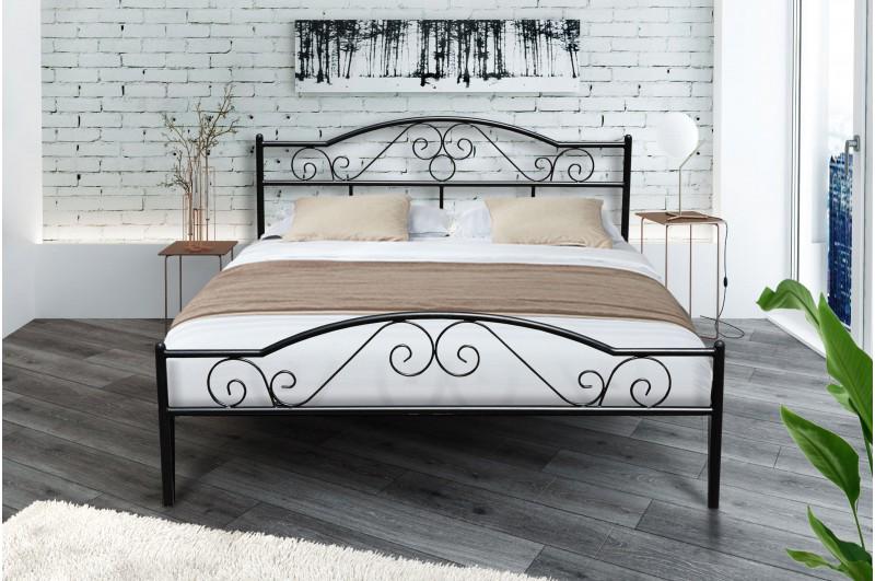 Кровать двуспальная Comfort Line Regina металлическая 160х200 см Черный