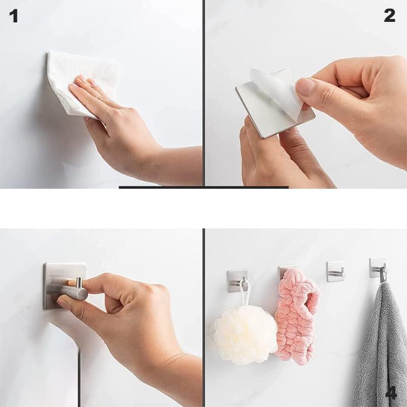 Набор крючков самоклеющихся из нержавеющей стали Г образные 4 шт. - фото 6 Набор крючков самоклеющихся из нержавеющей стали Г образные 4 шт. - фото 6