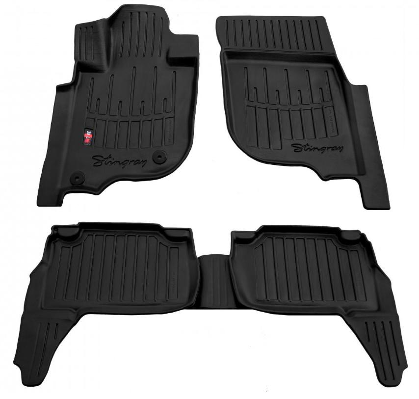 Коврики резиновые Stingray для Mitsubishi Pajero Sport III/L200 2015-/Fiat Fullback 2016- с бортом 5 шт. (5013025)