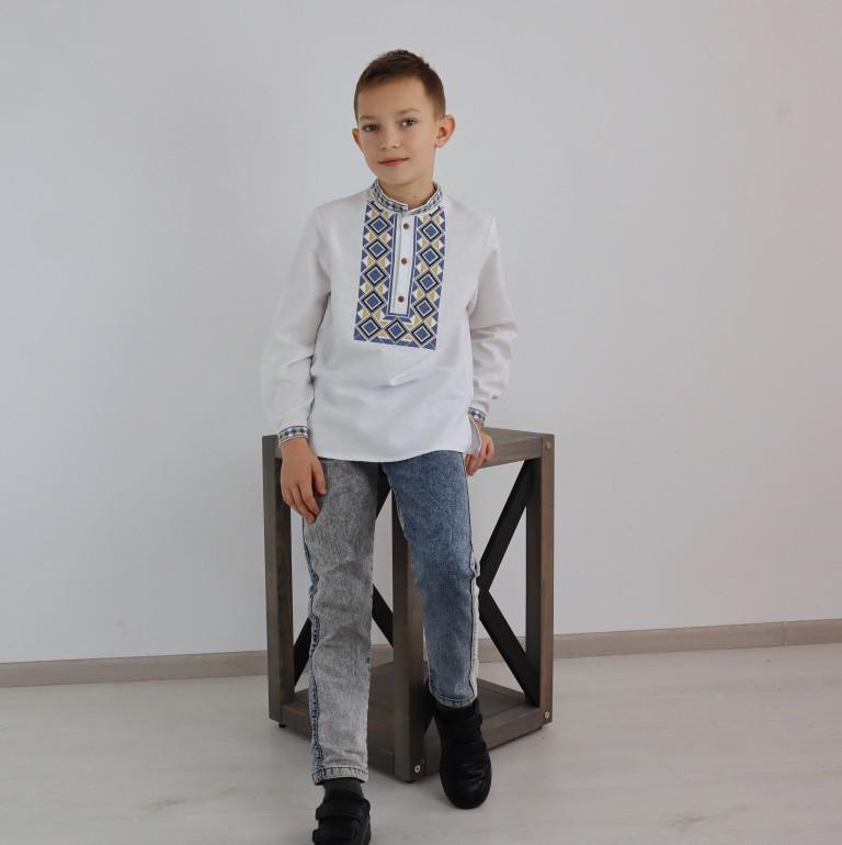 Рубашка детская с вышивкой Эней 146 см (0001643-146) - фото 3 Рубашка детская с вышивкой Эней 146 см (0001643-146) - фото 3