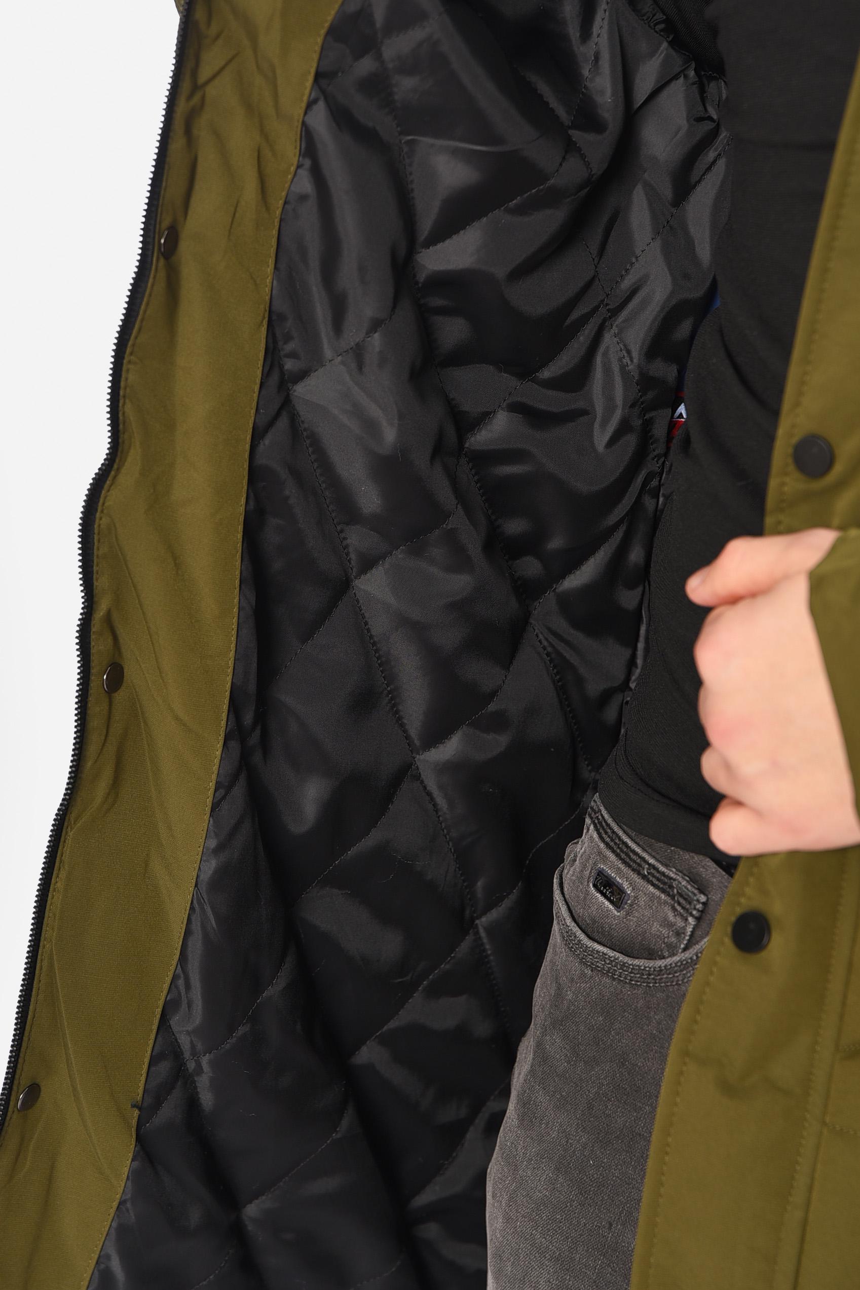 Куртка мужская удлиненная еврозима 4XL Хаки (195769) - фото 4 Куртка мужская удлиненная еврозима 4XL Хаки (195769) - фото 4