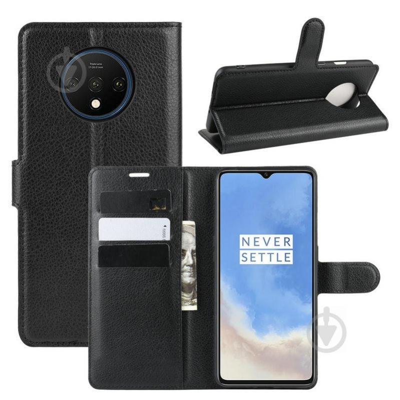 Чехол-книжка Litchie Wallet для OnePlus 7T Black (hub_MMfR46991) - фото 2