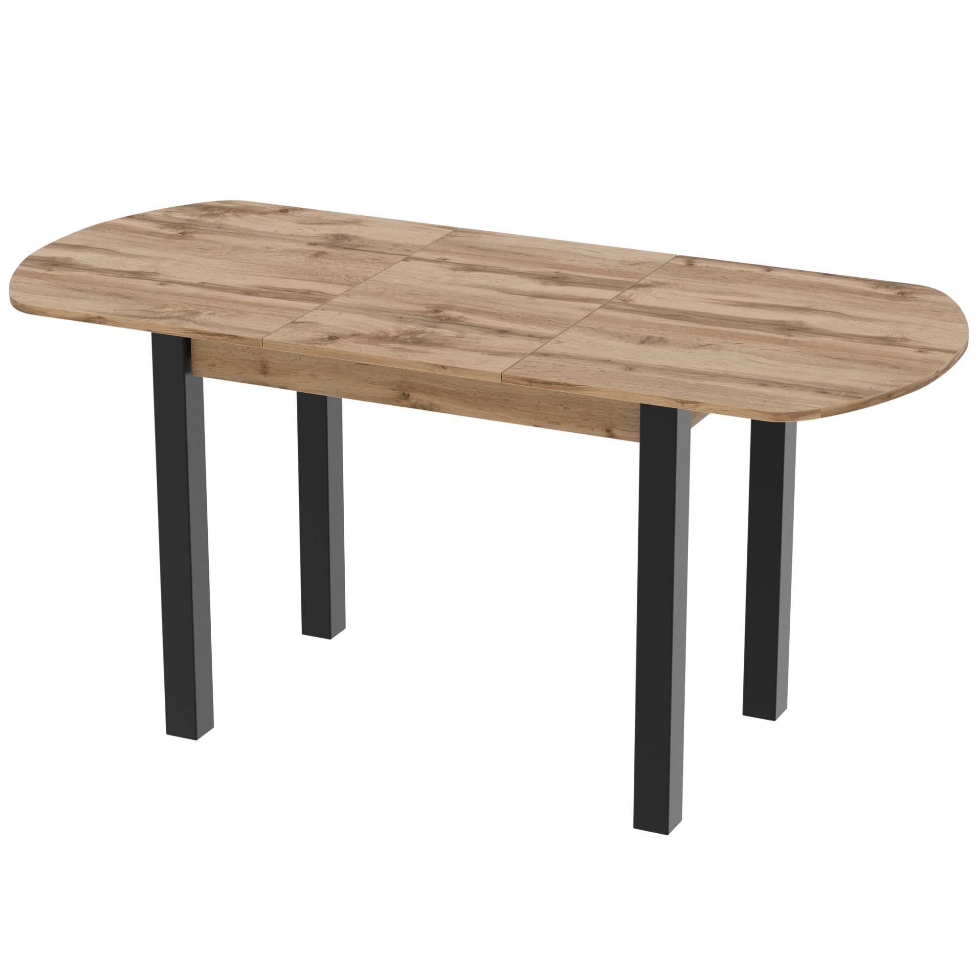 Стіл обідній розсувний Неман МОДЕРН Дуб аппалачі/Чорний (443003)
