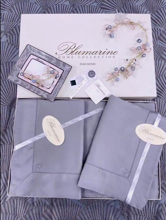 Комплект постельного белья Blumarine двуспальный евро бамбук Белый