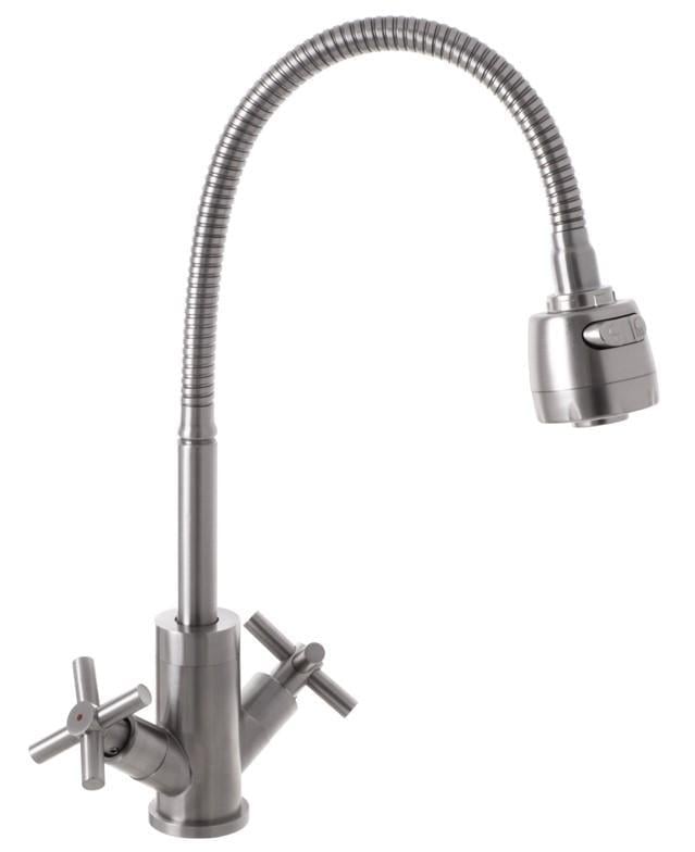 Смеситель для кухни MIXXUS DVE 011 с гибким изливом SS2823 (37205) Смеситель для кухни MIXXUS DVE 011 с гибким изливом SS2823 (37205)