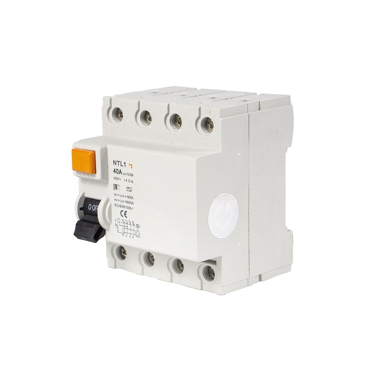Устройство защитного отключения TESLA УЗО NTL1 40А 4P (44) - фото 4 Устройство защитного отключения TESLA УЗО NTL1 40А 4P (44) - фото 4