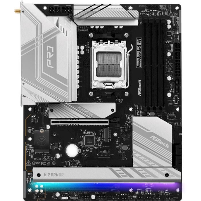 Материнская плата ASRock B850 Pro RS WiFi ATX sAM5 AMD B850 4xDDR5 4xM.2 4xSATA DP HDMI 2.5GbE Black (31330586)