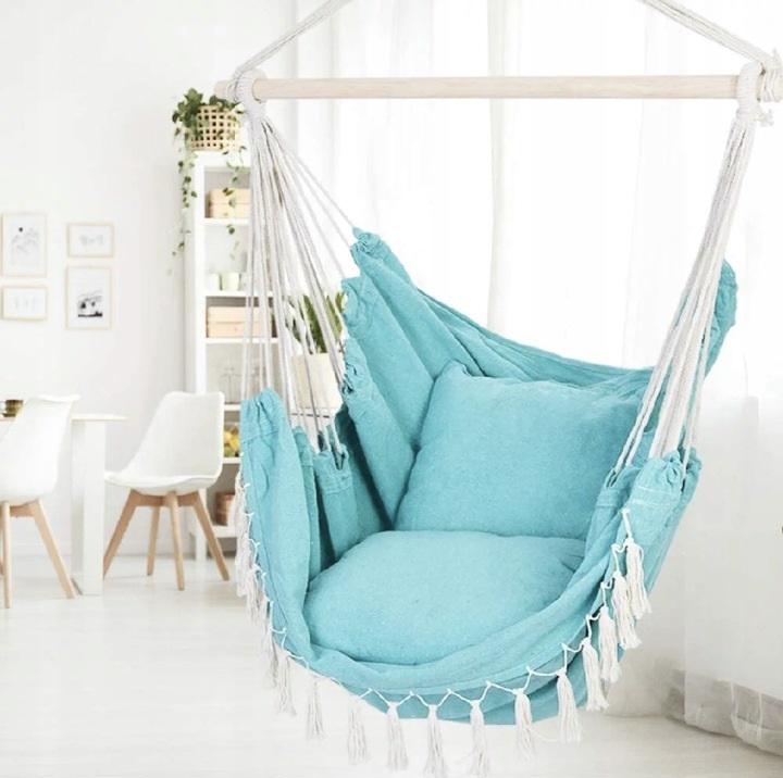 Кресло-гамак подвесное бразильское Bonro B-093 120 кг Бирюзовый