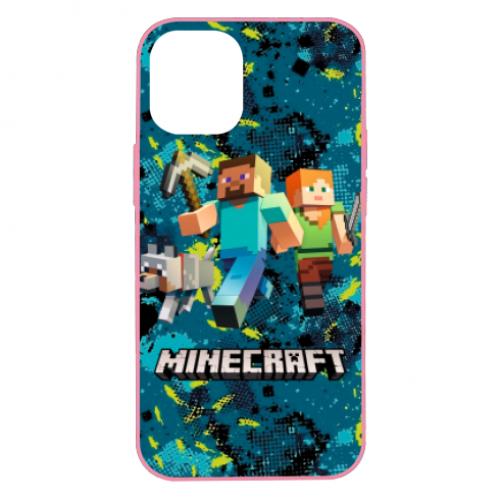 Чехол для iPhone 12 mini Minecraft Steve Alex And Dog (6848396-7-134799)