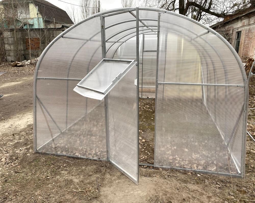 Теплиця Веган 3x4 із оцинкованої квадратної труби з полікарбонатом 4 мм - фото 10