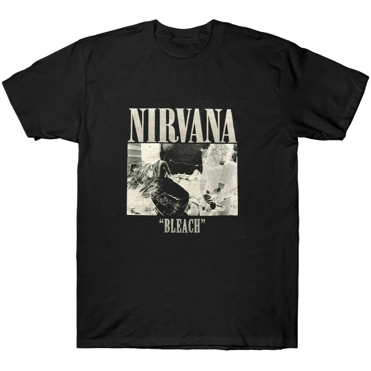 Футболка LOYS Рок NIRVANA White Bleach M Чорний (W1645-M)