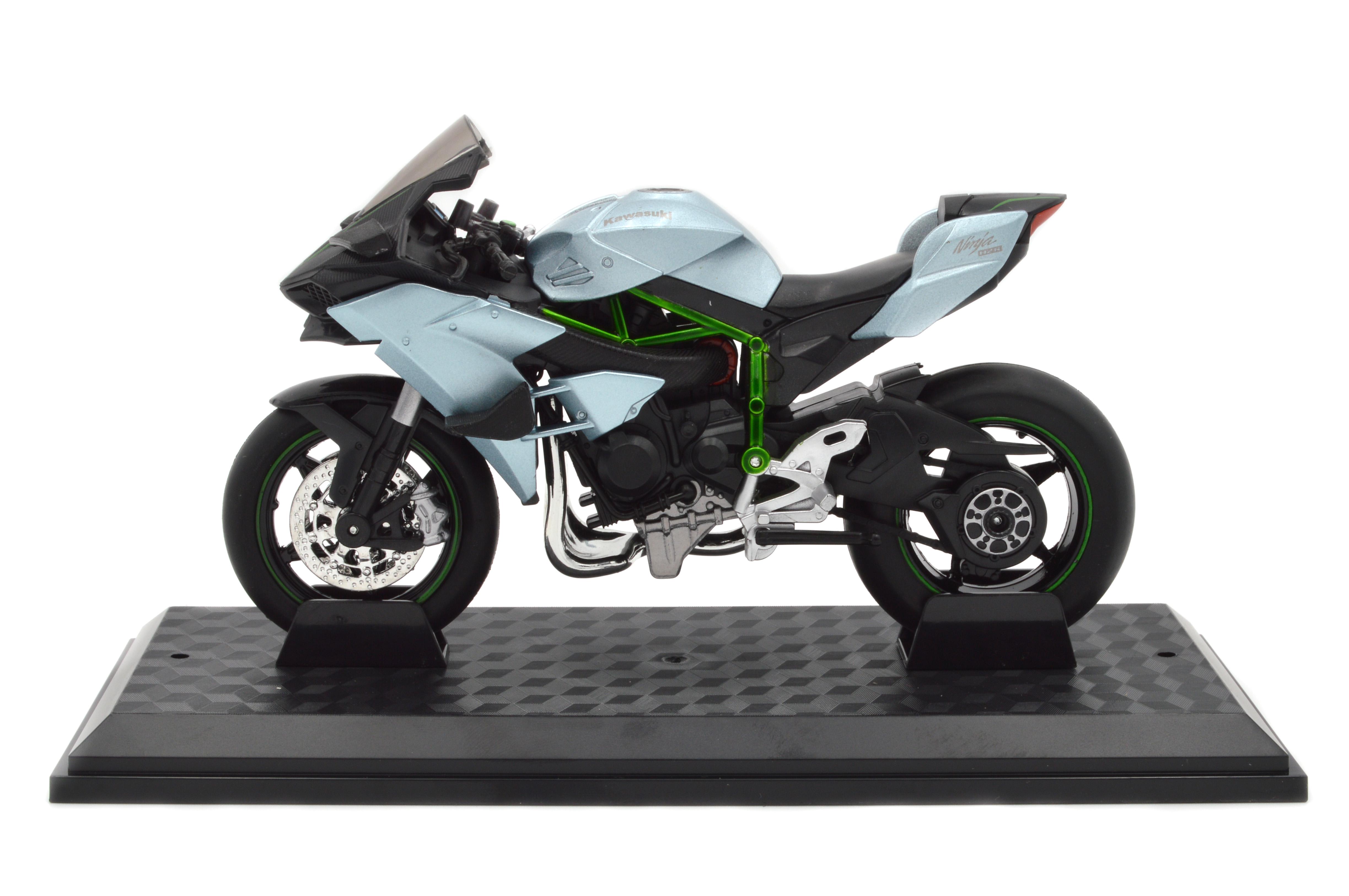 Іграшковий мотоцикл Kawasaki Ninja H2R метал/пластик 1:12 звук/світло/амортизація (BG 26-102) - фото 8 Іграшковий мотоцикл Kawasaki Ninja H2R метал/пластик 1:12 звук/світло/амортизація (BG 26-102) - фото 8