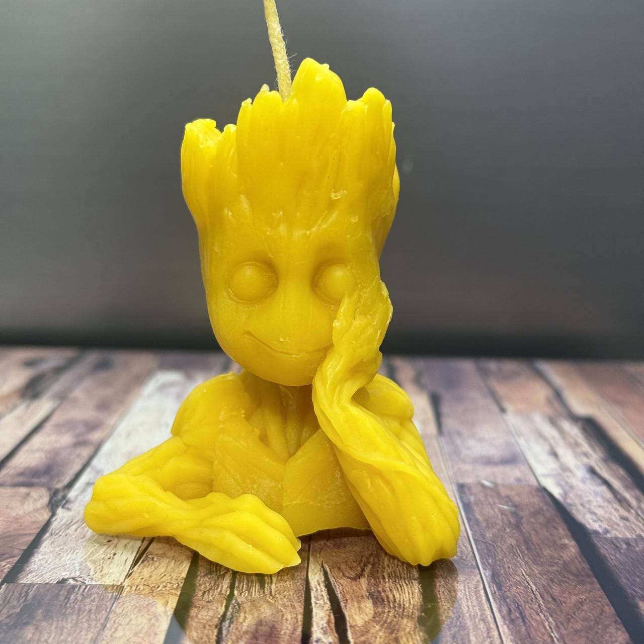 Свічка воскова фігурка Грут з бджолиного воску 80x50 мм (2795922565)