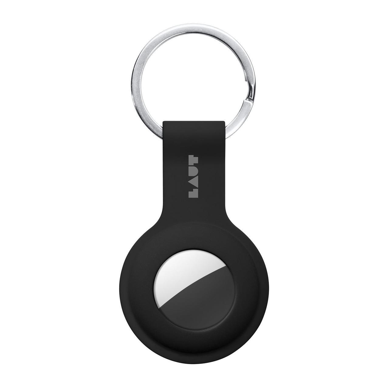 Силиконовый чехол брелок LAUT HUEX TAG for AirTag, Black (L_AT_HT_BK) - фото 2