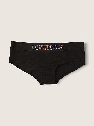 Трусики Victoria's Secret Logo Diamantes Pink S Черный (26451454) Трусики Victoria's Secret Logo Diamantes Pink S Черный (26451454)