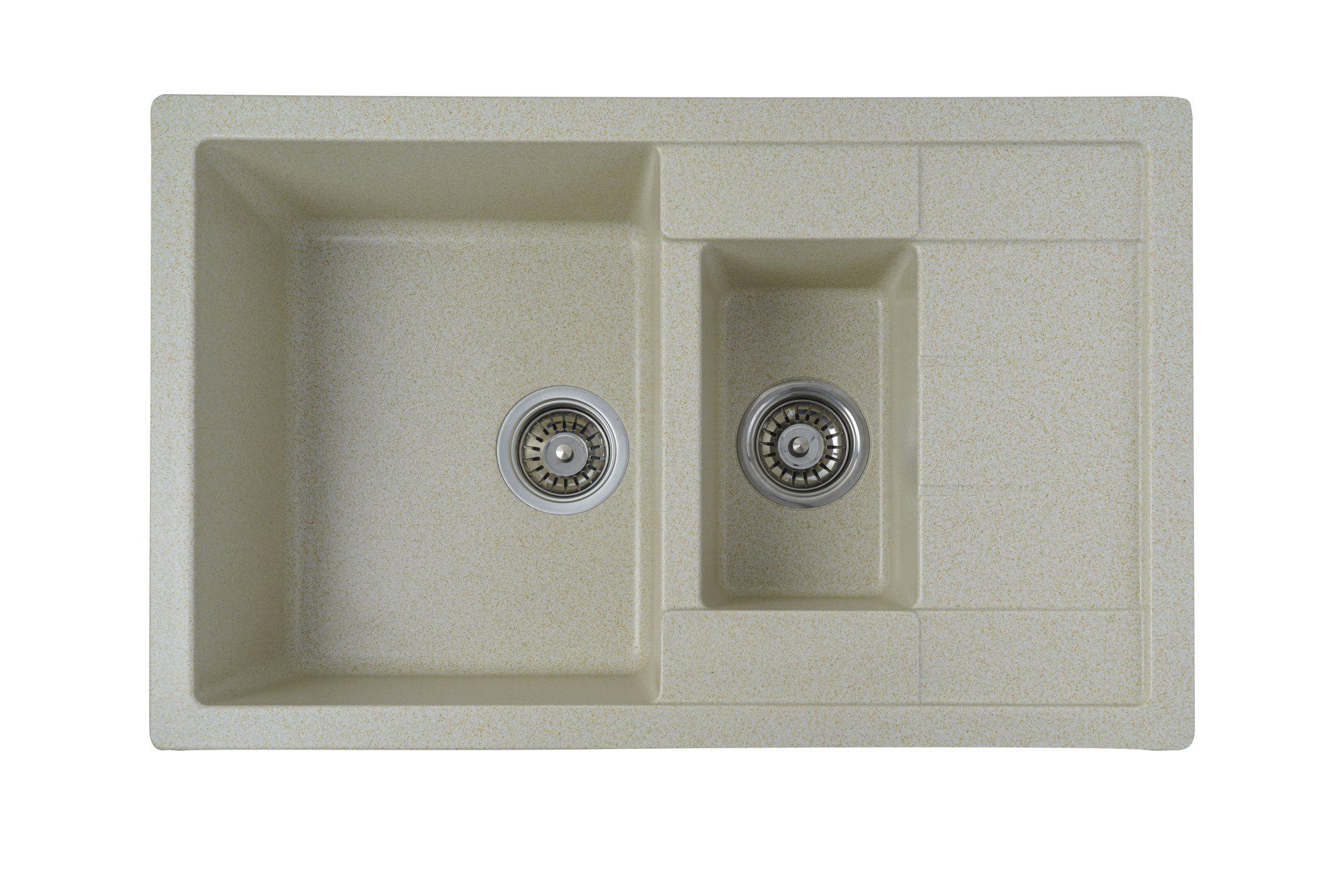 Мойка для кухни гранитная Platinum 7850W KESSAN глянцевая Песочный