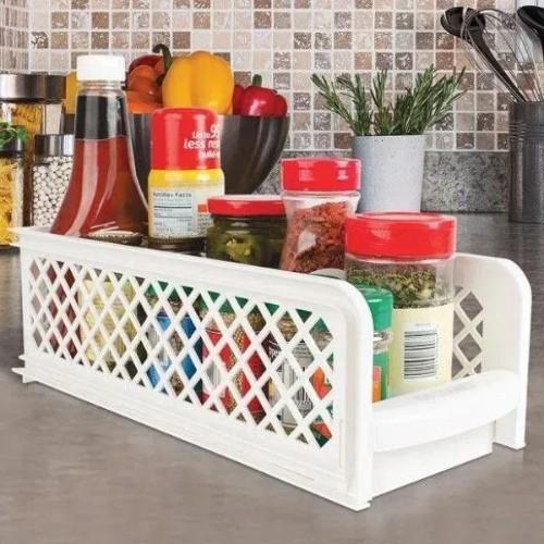 Органайзер для кухни Portable с 2 выдвижными корзинами Белый - фото 4 Органайзер для кухни Portable с 2 выдвижными корзинами Белый - фото 4