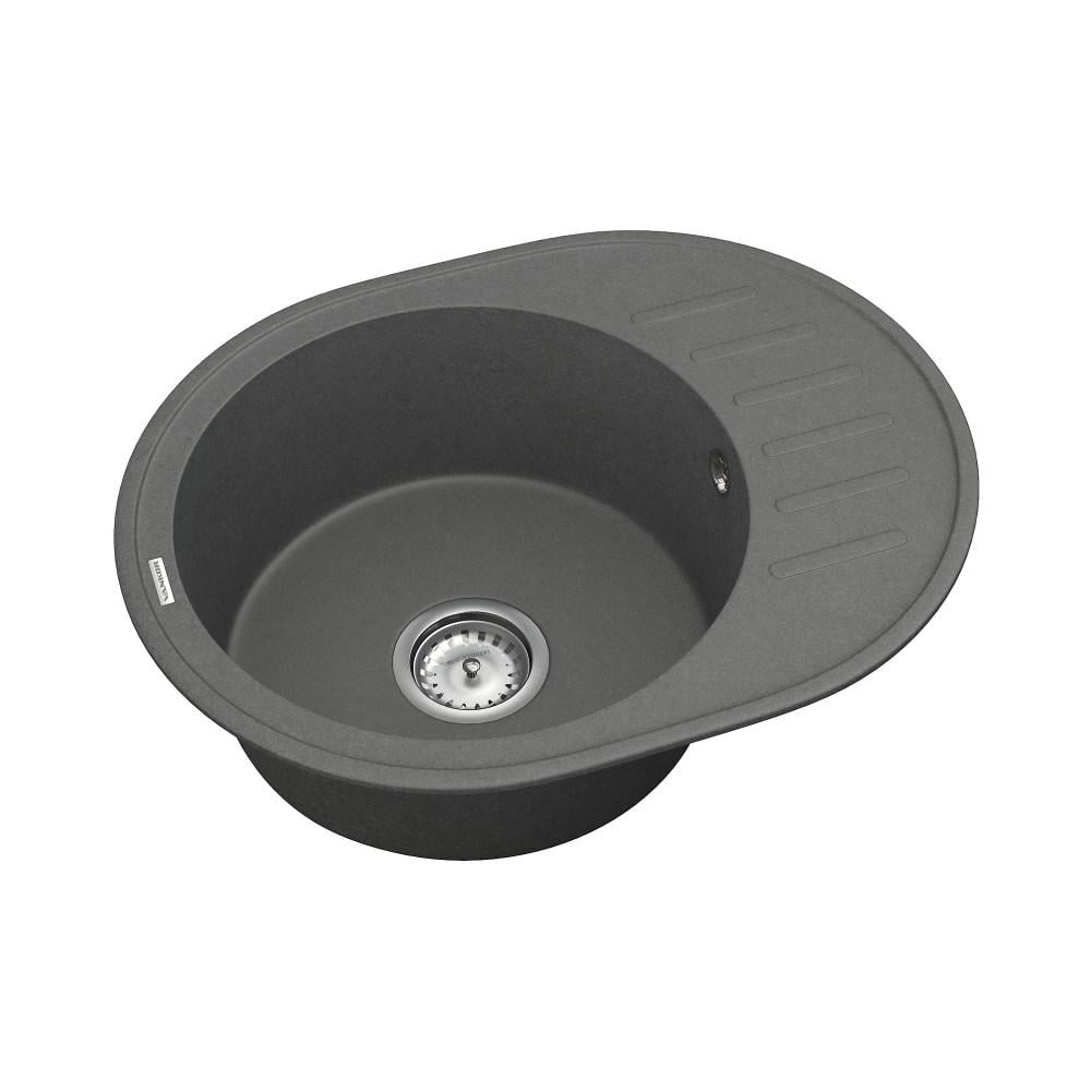 Кухонная мойка VANKOR Lira LMO 02.57 Gray с сифоном
