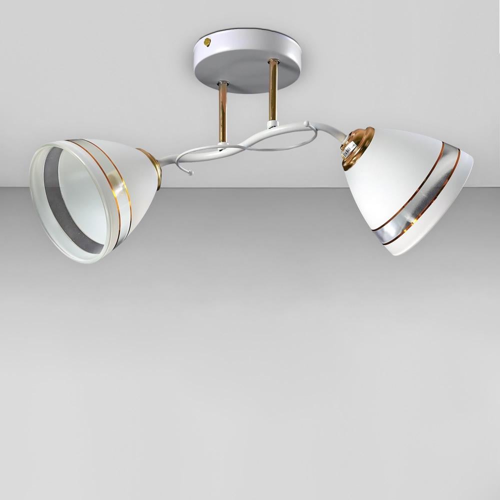 Люстра потолочная Light House SZ-19005/2 WT-FGD E14 480х200 мм Золотой/Белый