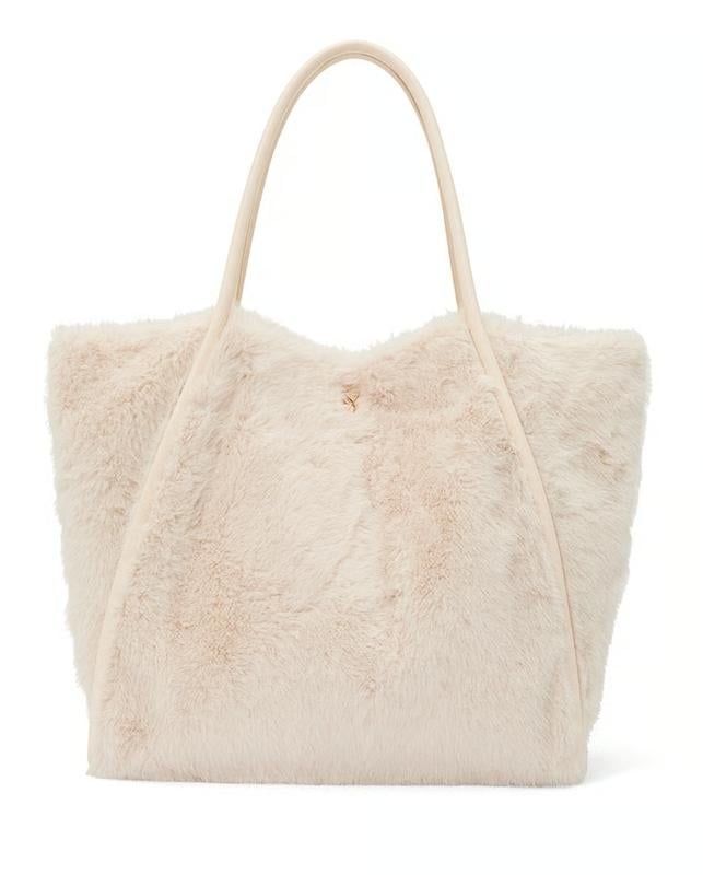 Сумка женская Victoria's Secret Faux-Fur Tote Bag из искусственного меха Белый/Бежевый (27197087)