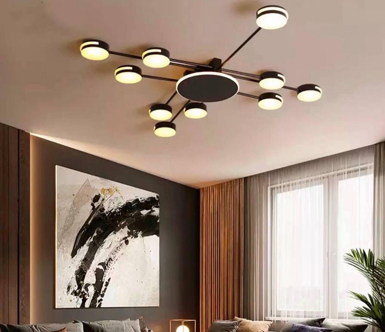 Люстра потолочная светодиодная Zilini ER2193/10 120W Черный (23885526)