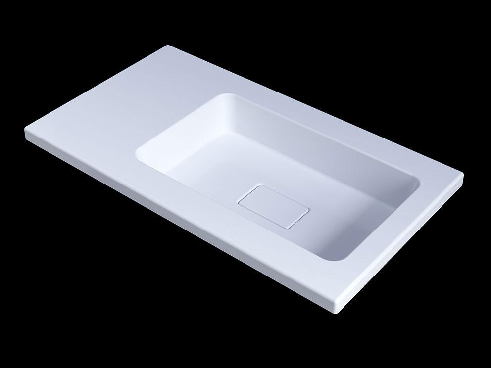 Умивальник накладний Status Vega Low 80 L White (685) - фото 3