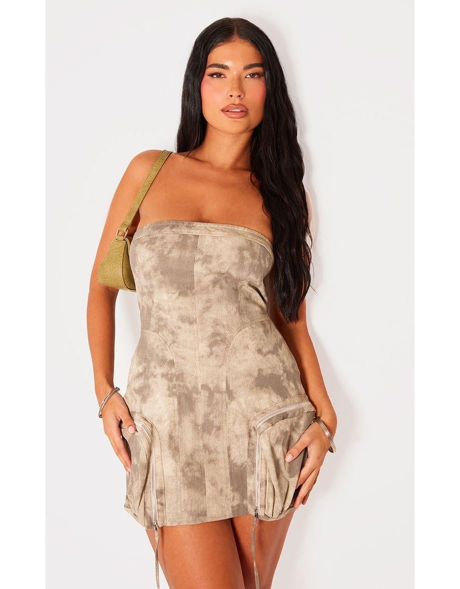 Платье Pretty Little Thing CNG8788 р. 36 Бежевый