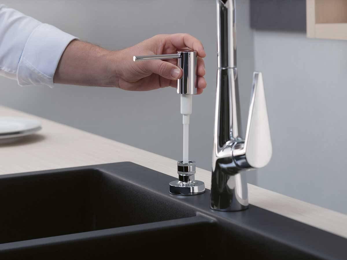 Дозатор врезной для мойки Hansgrohe A51 40448000 500 мл Хром (76696) - фото 4