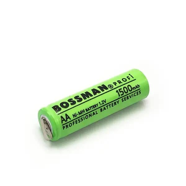 Аккумулятор технический Bossman Profi Ni-Mh 1.2V 1500mAh AA с контактами под пайку (BSM-AA1500U)
