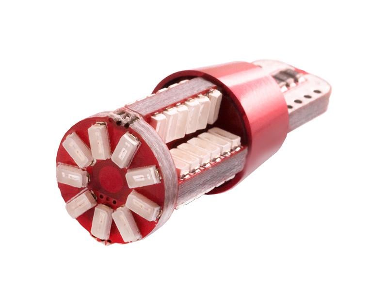 Автолампа светодиодная T10 W5W с обманкой 12 В SMD3014-57led Зеленый (1451)