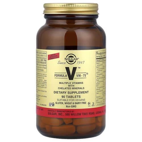Витаминно-минеральный комплекс Solgar Formula VM-75 90 табл. (SOL-01182)
