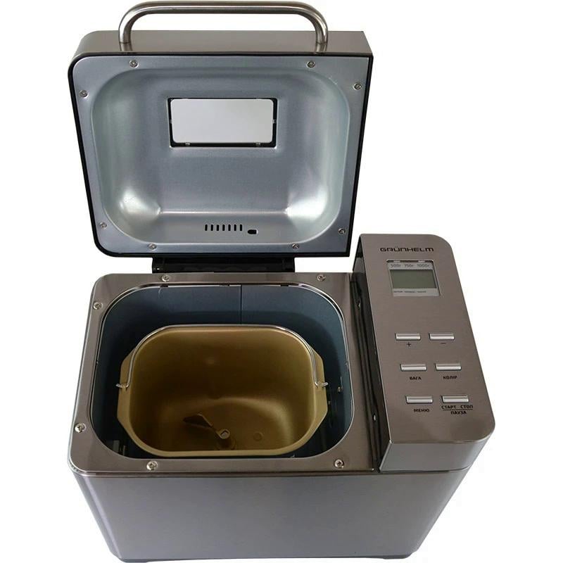 Хлебопечка Grunhelm GBM 1000, 19 автоматических программ, вес выпечки 500/750/1000 г Хлебопечка Grunhelm GBM 1000, 19 автоматических программ, вес выпечки 500/750/1000 г