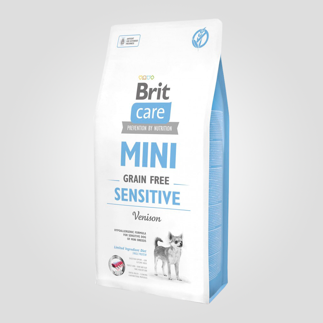 Корм сухой Brit Care Mini Sensitive для собак мелких пород с чувствительным пищеварением с олениной 7 кг (20504595)