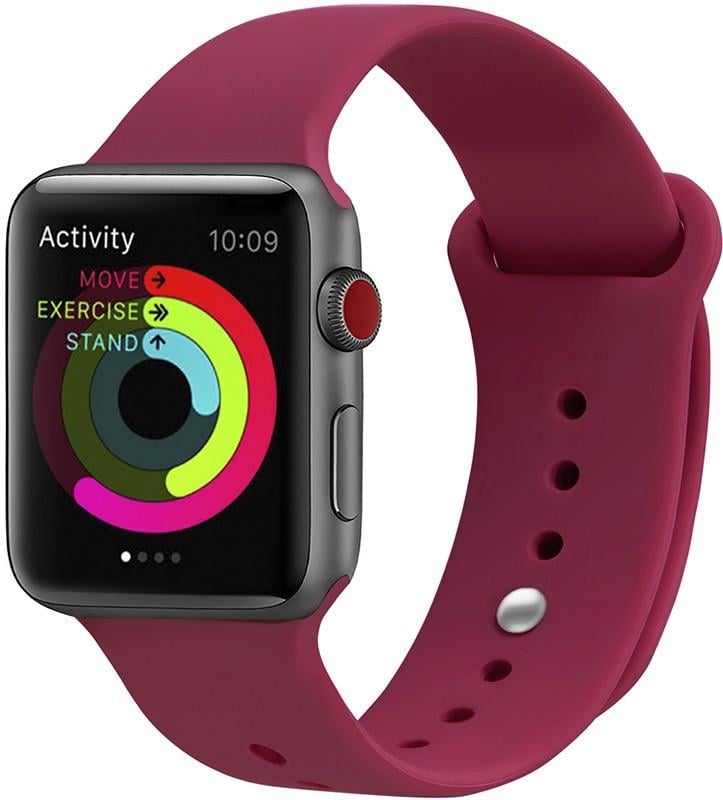 Ремешок UWatch Silicone Strap for Apple Watch 38/40 мм Rose/Red - фото 1