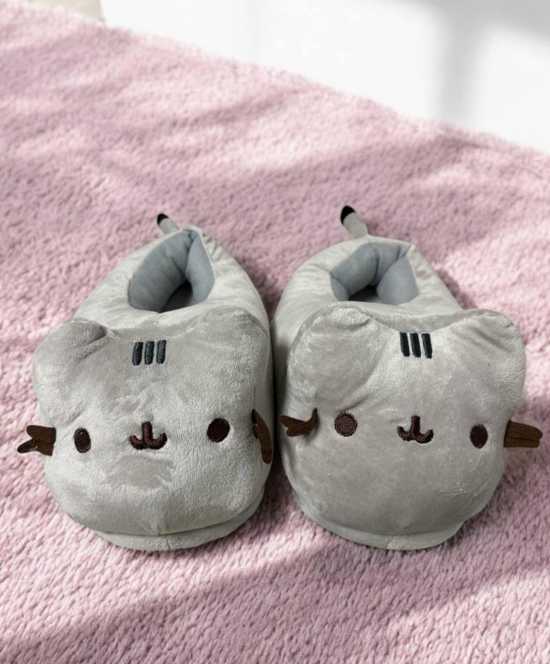 Капці домашні плюшеві Кіт Pusheen р. 32-39 Сірий