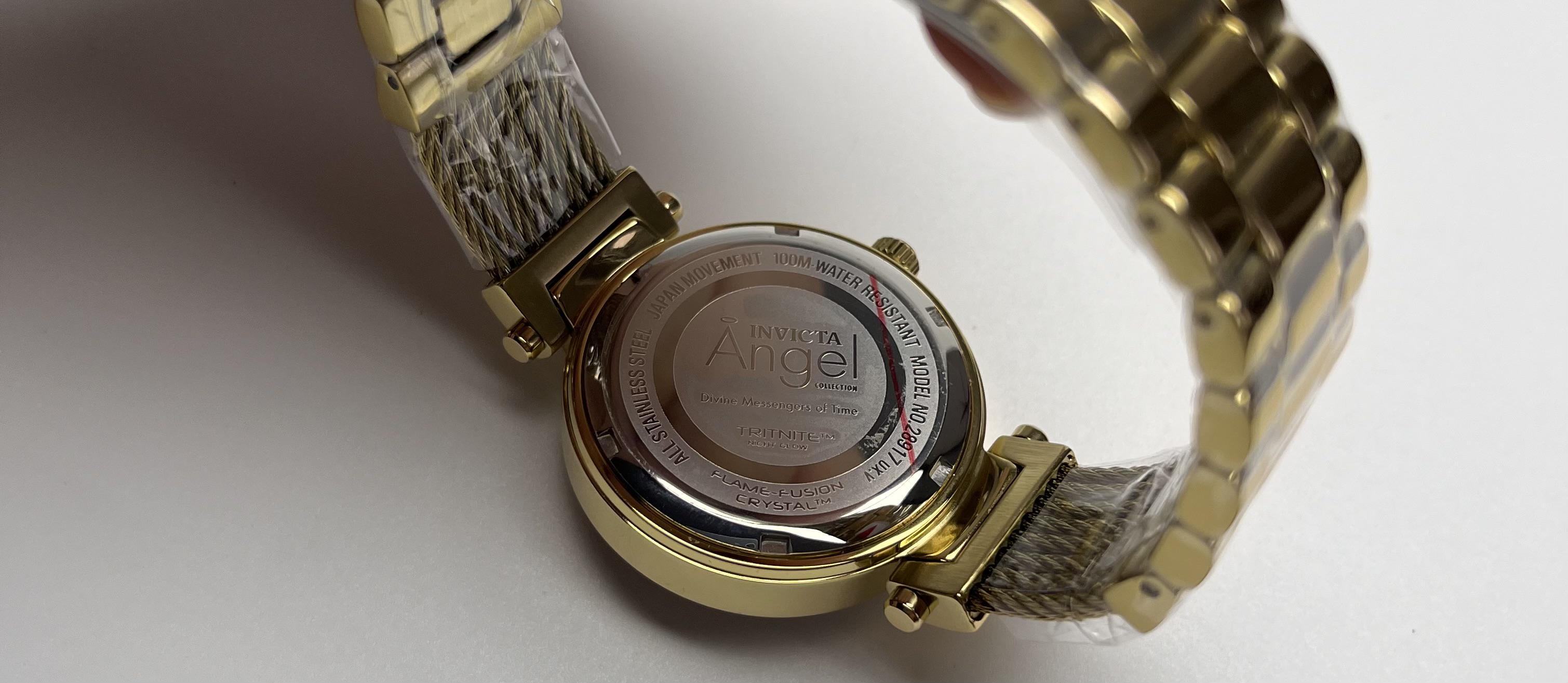 Наручний годинник жіночий Invicta 28917 Angel Crystal Золотистий (29068683) - фото 7 Наручний годинник жіночий Invicta 28917 Angel Crystal Золотистий (29068683) - фото 7