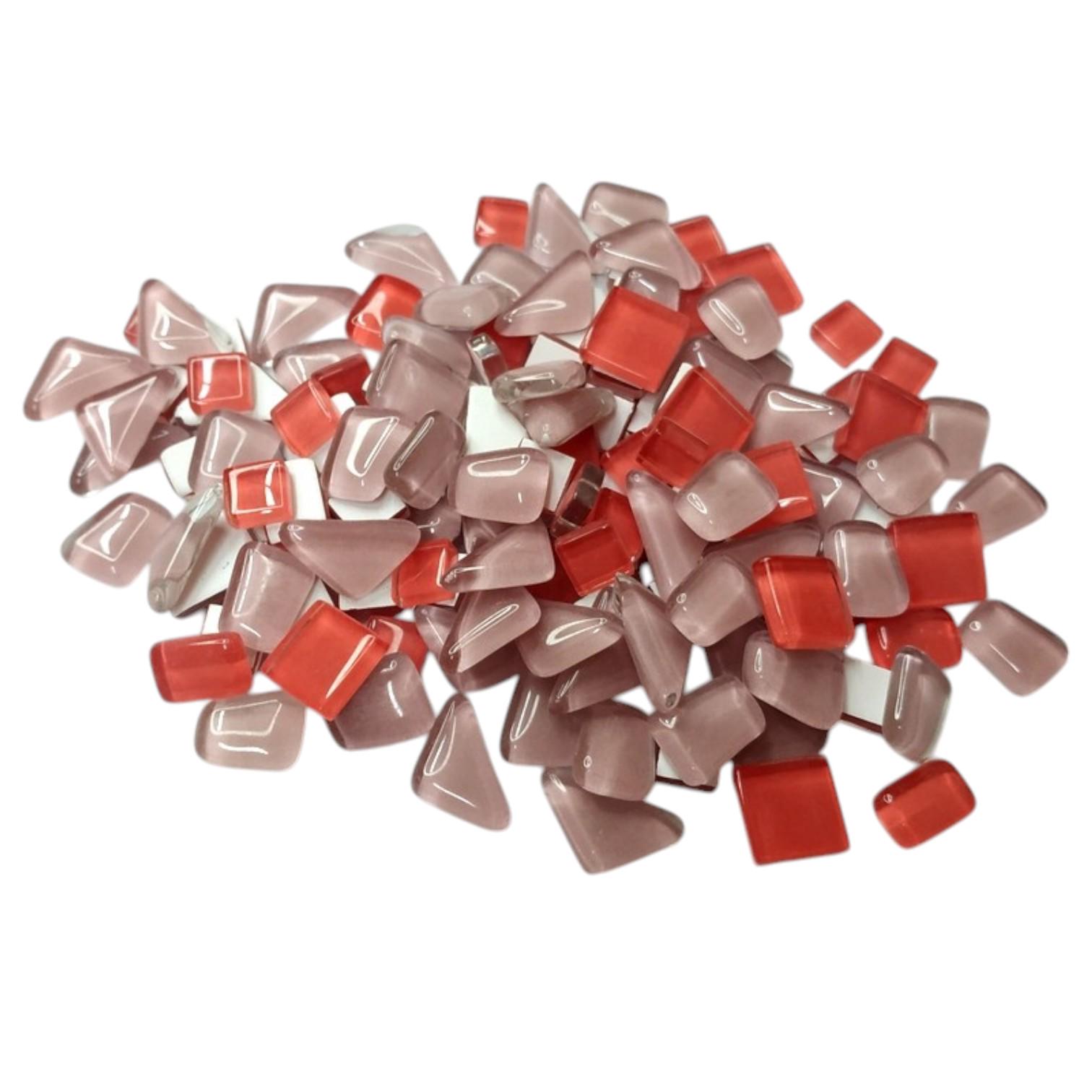 Набор кусочков мозаики 4 мм 200 г 150-170 шт. Розовый/Оранжевый (7726) Набор кусочков мозаики 4 мм 200 г 150-170 шт. Розовый/Оранжевый (7726)